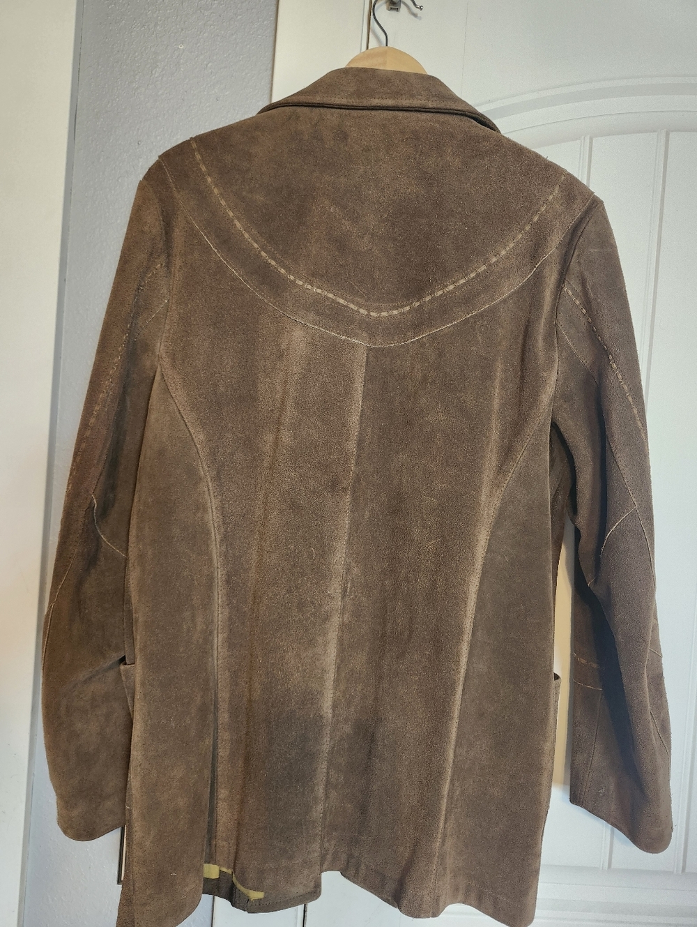 Vintage 70s Pioneer Wear Suede Leather Jacket Sz 38 Western Hippie - Picture 4 of 5